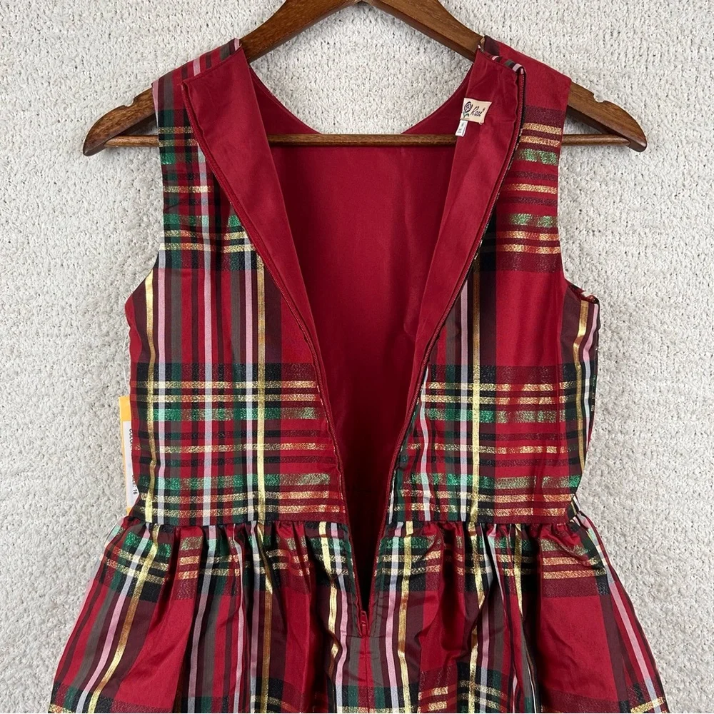 Purple Rose Dress Girls‎ 16 Red Plaid Holiday Fit & Flare Sleeveless Zip